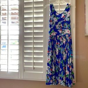 Anthropologie floral print midi dress by Mauve